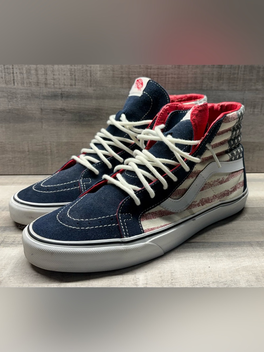 Vans Sk8-Hi Reissue Van Doren Stars Stripes USA Shoes Men’s 12 American Flag